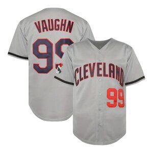 Cleveland Indians Rick Vaughn #99 Major League Movie Jersey Gray Men's